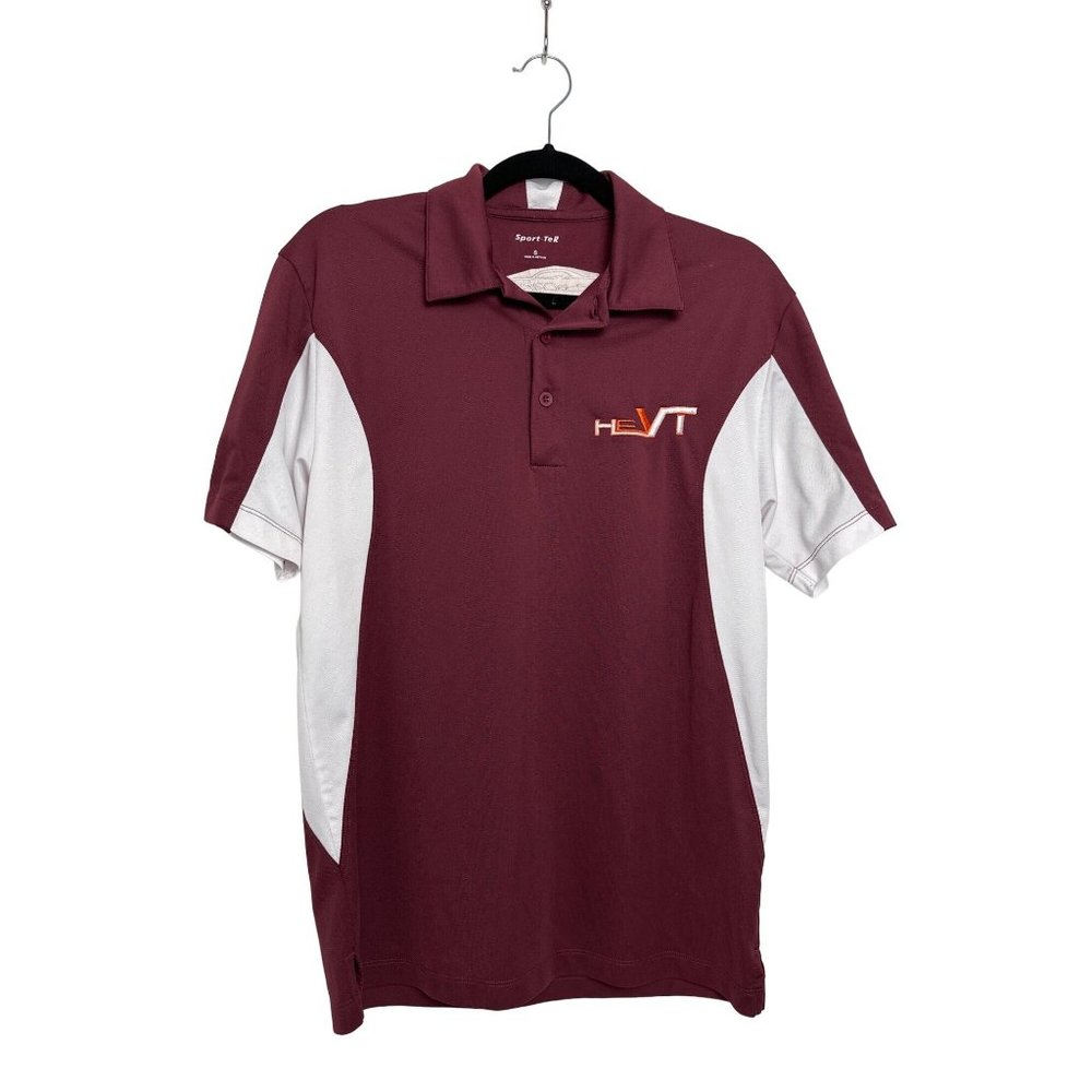 Rare Virginia Tech Hokies Mens Small ECO CAR 3 Polo